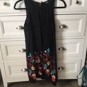 Black floral Short Dress